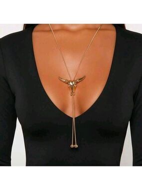 Bolo skull Necklace Free Earrings